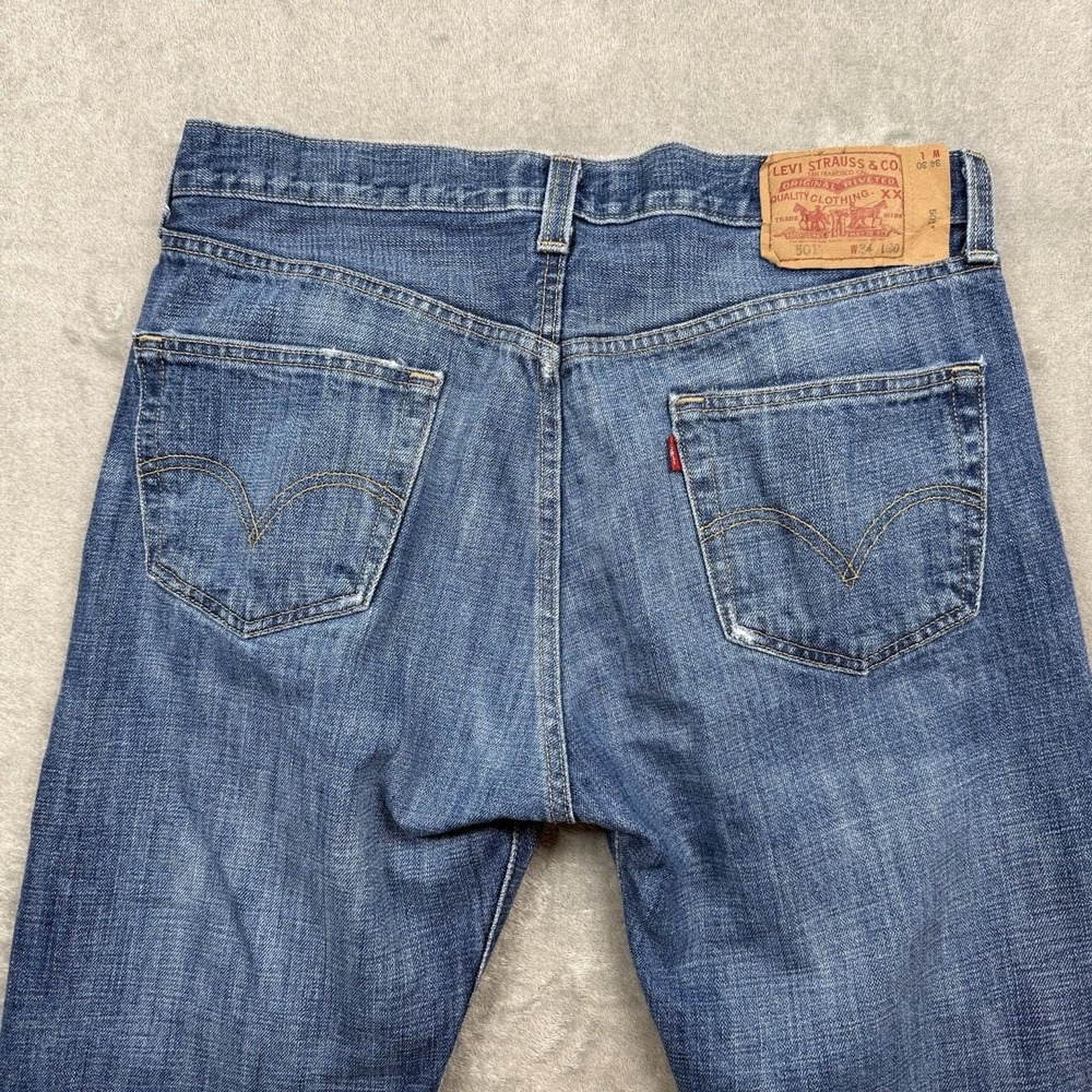 Levi's 501xx Jeans‎ Men's 34x30 Blue Medium Wash Cotton Button Fly Mexico - Picture 10 of 12